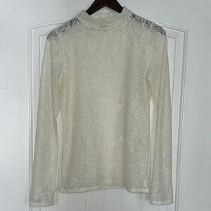 Express Cream Lace Women's Top